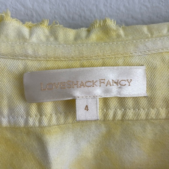 Loveshackfancy Paca Tie-dyed Belted Denim Jumpsuit In Multicolor - Picture 4 of 6